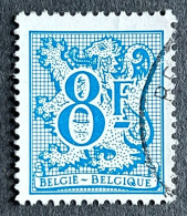 BEL2093Ua3 - Number On Heraldic Lion - 8 F Used Stamp - Belgium - 1986 - 1951-1975 Leone Araldico