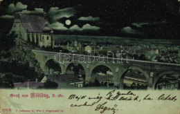 * T2/T3 1899 Mödling, Bridge, Night (EB) - Unclassified
