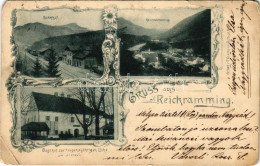 * T4 Reichraming, Bahnhof, Gasthof Zur Tausendjährigen Eiche Am Arzberg / Railway Station, General View, Inn. Art Nouvea - Ohne Zuordnung