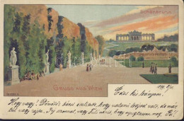 * T3 1899 Vienna, Wien; Schönbrunn, Litho S: Geiger R. (Rb) - Ohne Zuordnung