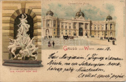 * T3 1899 Vienna, Wien I. Kaiserliche Burg, Brunnen An Der Hofburg / Royal Castle, Fountain, Kunstanstalt J. Meisler 609 - Sin Clasificación