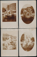 ** Wien, Vienna, Bécs XIII. Schönbrunn, Triton Und Najadenbrunnen - 4 Pre-1915 Photo Postcards (pinholes) - Sin Clasificación