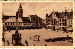 T2/T3 1941 Novy Bydzov, Námestí / Main Square, Town Hall, Automobiles, Inn, Shops (EK) - Non Classés