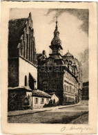 * T2/T3 Praha, Prag; Staronová Synagoga A Zídovská Radnice Puvodní Lept. / Old Synagogue With New Jewish Town Hall. Etch - Zonder Classificatie
