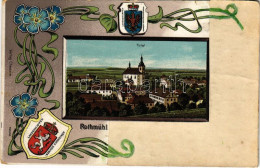 T4 Radimer, Rothmühl; Total. Verlag Cheaure / General View, Coats Of Arms. Art Nouveau, Floral, Litho (r) - Sin Clasificación