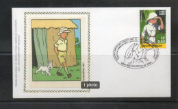 Année 2001 : FDC 3048 Soie - Hergé : Tintin Kuifje - Obli. Mechelen - 2001-2010