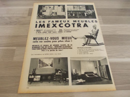 Reclame Advertentie Uit Oud Tijdschrift 1963 - Les Fameux Meubles IMEXCOTRA - Publicités
