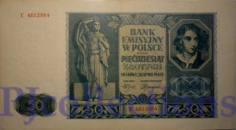POLONIA - POLAND 50 ZLOTYCH 1941 PICK 102 VF+ - Pologne