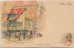 ** T4 Paris, Le Vieux Paris, Carrefour St. Julien, Litho S: Robida (b) - Ohne Zuordnung