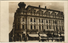 T2/T3 1930 Bucharest, Bukarest, Bucuresti, Bucuresci; Hotel Continental, Marele Restaurant, F. Pinet, S. Georges, Violet - Non Classés