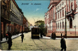 ** T4 Bucharest, Bukarest, Bucuresti, Bucuresci; Str. Lipscani / Street View, Tram (cut) - Non Classificati