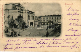 T2/T3 1902 Bucharest, Bukarest, Bucuresti, Bucuresci; Teatrul National / Theatre (EK) - Ohne Zuordnung