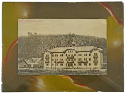 * Vatra Dornei, Dornavátra, Bad Dorna-Watra (Bukovina, Bukowina); Bahnhotel / Railway Hotel (postcard Glued To Glass) (1 - Ohne Zuordnung