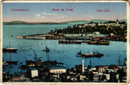 T3 1917 Constantinople, Istanbul; Pointe Du Sérail / Port, Ships + "K.U.K. FELDPOSTAMT 451." (kopott Sarkak / Worn Corne - Sin Clasificación