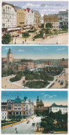 Lviv, Lwów, Lemberg; 3 Db Régi Képeslap / 3 Pre-1945 Postcards + "K.u.k. Militärzensur Lemberg" - Sin Clasificación