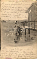 * T2/T3 1901 Erotic Lady Art Postcard, Beach (Rb) - Non Classificati