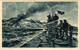 ** T2/T3 Deutsches U-Boot Im Eismeer, Beschießung Von Alexandrowsk. Offizielle Postkarte U-Boot-Tag Juni 1917 / WWI Germ - Non Classificati