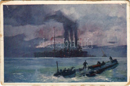 ** T3 Versenkung Des Französischen Unterseebootes "Monge" Durch SMS Helgoland. K.u.K. Kriegsmarine - Offizielle Postkart - Non Classés