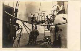 ** T1/T2 1917 SMS NOVARA Cs. és Kir. Haditengerészet Helgoland-osztályú Gyorscirkáló Fedélzete Az Otrantó-i ütközet Után - Non Classificati