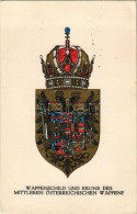 ** T2/T3 Wappenschild Und Krone Des Mittleren Österreichischen Wappens / Austria-Hungary Coat Of Arms And Crown. Offizie - Sin Clasificación