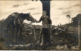 ** T2 Ein Treuer Kamerad / WWI German Military Art Postcard - Ohne Zuordnung