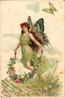 * T2/T3 Pillangó Tündér. Horváth Kálmán és Társa / Butterfly Fairy. Litho (EK) - Non Classés