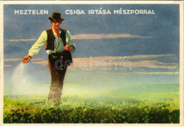 ** T2 Meztelen Csiga Irtása Mészporral / Hungarian Agricultural Propaganda, Slug Extermination With Lime Powder - Unclassified