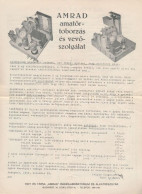 1938 Hidy és Társa "AMRAD" Rádiólaboratórium és Alkatrészgyár A4-esre Kinyitható Négy Oldalas Reklámja. Budapest, Lehel  - Sin Clasificación