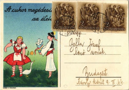 T2 1938 A Cukor Megédesíti Az életet / Hungarian Sugar Advertisement Card S: Pál Zs. - Unclassified