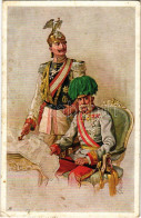 T3 1914 Wilhelm II, Franz Joseph I Of Austria. WWI German And Austro-Hungarian K.u.K. Military Art Postcard, Viribus Uni - Sin Clasificación