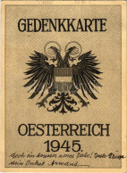 * T2/T3 Gedenkkarte Österreich 1945 / Austrian Coat Of Arms (EK) - Ohne Zuordnung