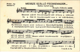 * T2/T3 Messze Szálló Fecskemadár... Balázs Győző Verse. Murgács Kálmán Zenéje és Kiadása / / Hungarian Music Sheet. So. - Sin Clasificación