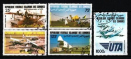 Comores 1985 Avions (26) Yvert N° PA 219 à 223 Oblitéré Used - Comores (1975-...)