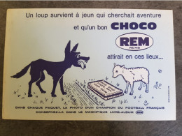 Buvard Ancien 'Choco Rem" Le Loup - Alimentaire