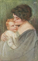 VECCHI SIGNED 1910s POSTCARD - WOMAN & CHILD - EDIT T.A.M. 7004/4 (5402) - Tuck, Raphael