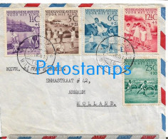 225564 CURAÇAO NETHERLAND COVER CUT CANCEL YEAR 1951 CIRCULATED TO HOLLAND  NO POSTAL POSTCARD - America (Other)