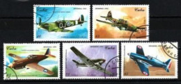 Cuba 1995 Avions (30) Yvert N° 3449 à 3453 Oblitéré Used - Used Stamps