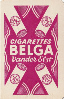 Belga Cigarettes Vander Elst 1 Kaart - 1 Card - Cartes à Jouer Classiques