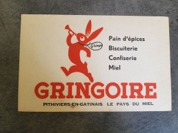 Buvard 20.9 X 13.3 Biscottes GRINGOIRE Pithiviers En Gatinais Vermillon - Biscottes