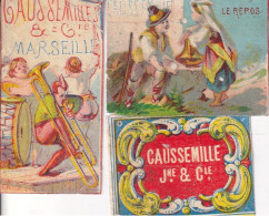 ETIQUETTE D ALLUMETTE(CAUSSEMILLE) MARSEILLE(LOT DE 9 PIECES) - Boites D'allumettes - Etiquettes