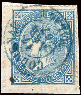 Málaga - Edi O 88 - 4 C.- Fragmento Mat Fech. Tp. II Azul "Colmenar" - Used Stamps