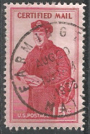USA 1955 Postman Registered Letters C.15 - VFU Farmington 20aug1956 - Express & Recomendados