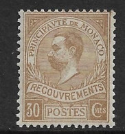 Monaco Taxe N°10*. Cote 265€ - Postage Due