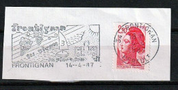 CACHET OBLITERATION FLAMME Frontignan Herault 1987 - Maschinenstempel (Werbestempel)