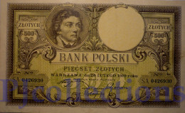 POLONIA - POLAND 500 ZLOTYCH 1919 PICK 58 AXF - Polonia