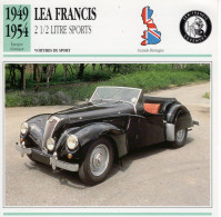 Lea Francis 2.5 Litre Sports -  1950 - Voiture De Sport -  Fiche Technique Automobile (GB) - Voitures