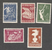 BULGARIA.....1947:Michel 606-10mnh** - Neufs