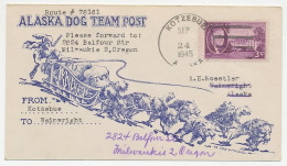 Cover / Postmark USA 1945 Alaska Dog Team Post - Kotzebue - Arctic Expeditions