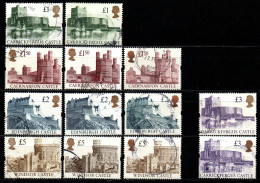 Großbritannien 1992/95 - Mi.Nr. 1396 - 1399 + 1586 I - III - Gestempelt Used - Gebraucht