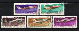 Russie URSS 1965 Avions (6) Yvert N° PA 118 à 122 Oblitéré Used - Used Stamps